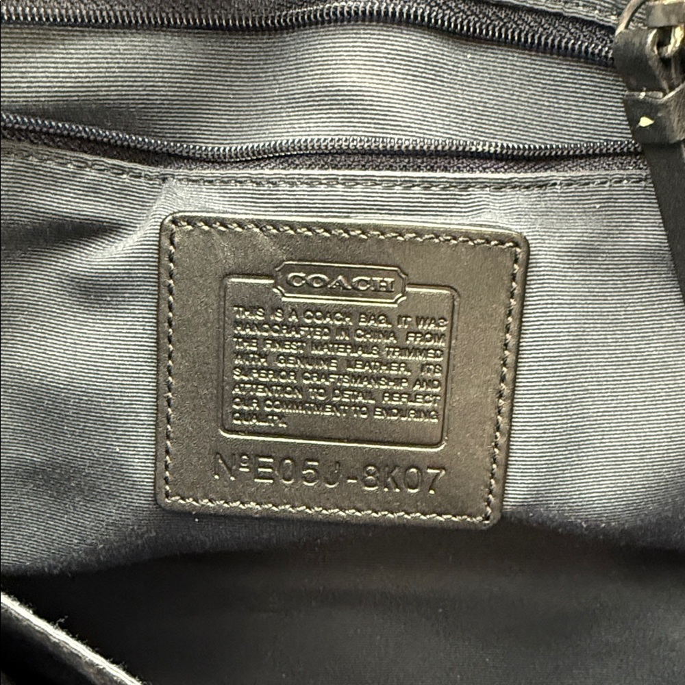 Coach Hamilton Black Signature Canvas Satchel - Picture 8 of 14